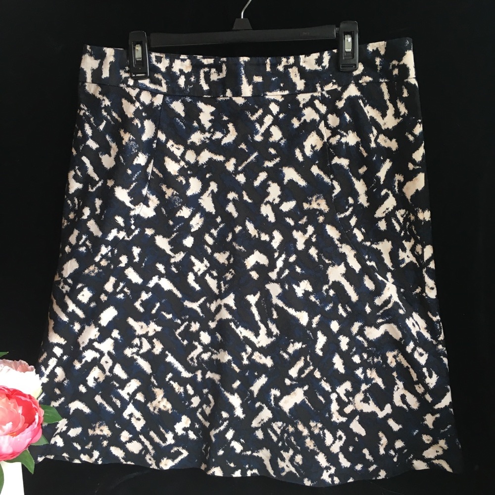Ann Taylor Abstract Print A-Line Skirt - Sz 14
